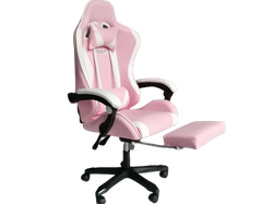 Stanlord Gamer chairs Pink Pearl with footrest