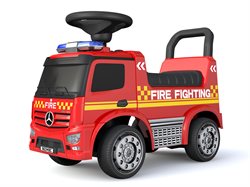  Mercedes Antos fire truck with sirens and emergency lights.