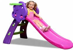 Kids Zone slide purple with basket 130cm
