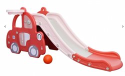 Kids Zone car Pink with slide & basket