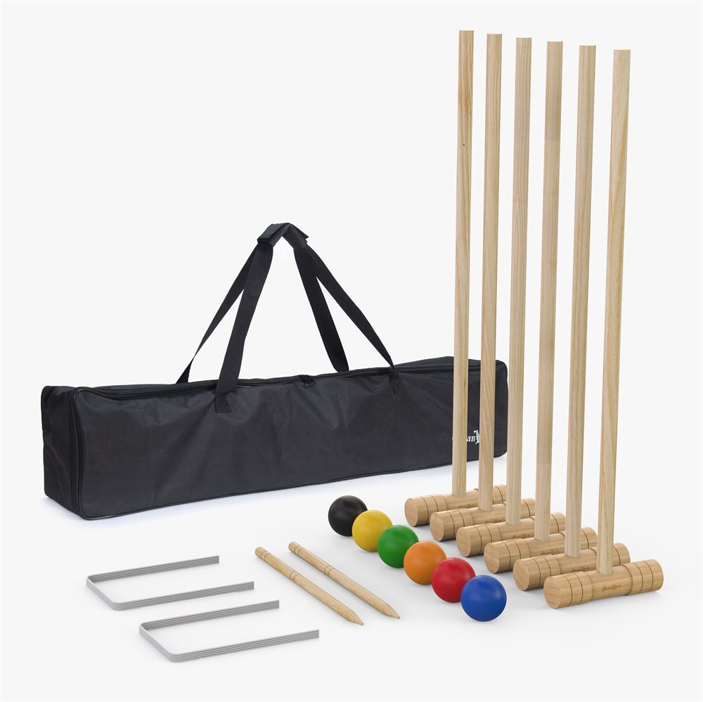 POPETPOP Oxford Cloth Croquet Mallet Carrying Bag Portable Croquet Stick Organizer Double Zippers Water Resistant Storage Pouch Croquet Mallets Accessories - View #4