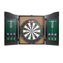 Stanlord Dart in wooden cabinet incl. 6 darts.