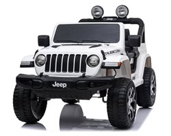 Jeep Wrangler Rubicon White, 4x12V 